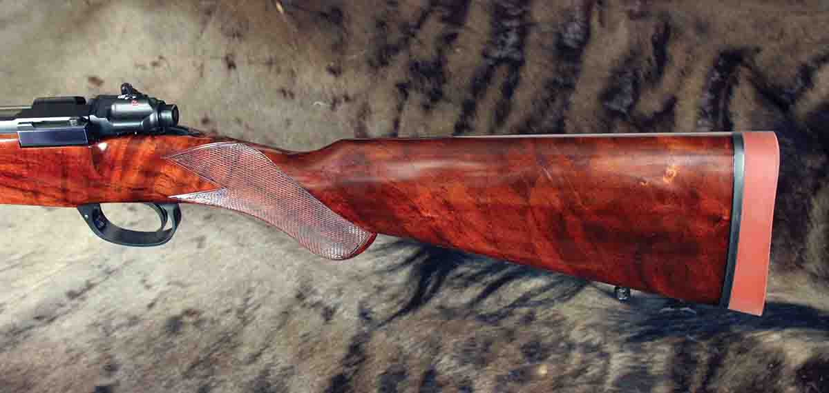 The “Turkish Grade 5 walnut” on the test rifle is simply spectacular.